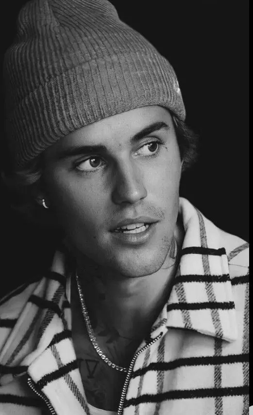 A candid shot of Justin Bieber during a studio session for his new album Swag.