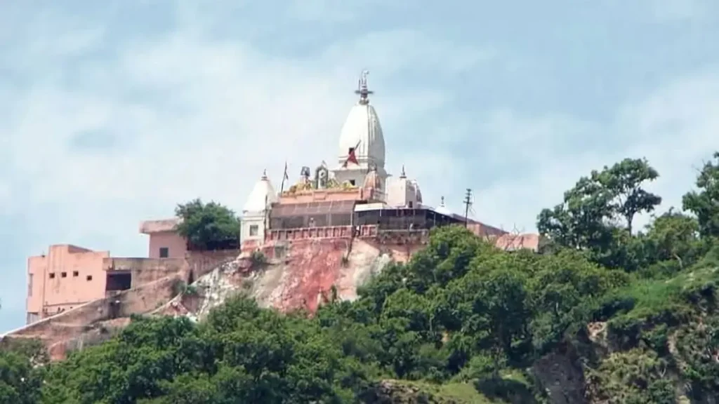 Mansa Mata temple on a hilltop where stampede happened in Haridwar during heavy crowd of pilgrims