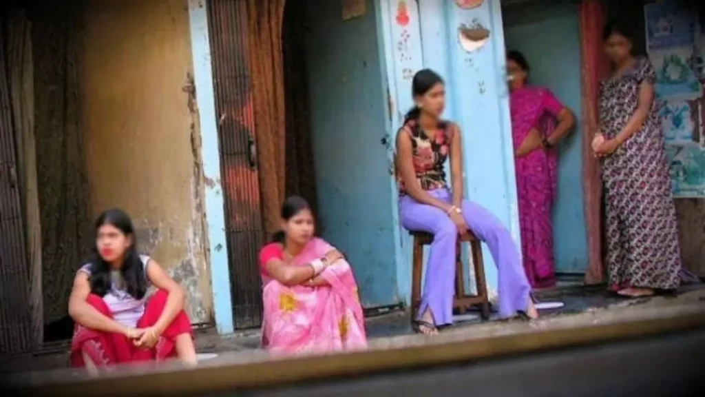 A street view of Sonagachi, Kolkata's infamous red light district.
